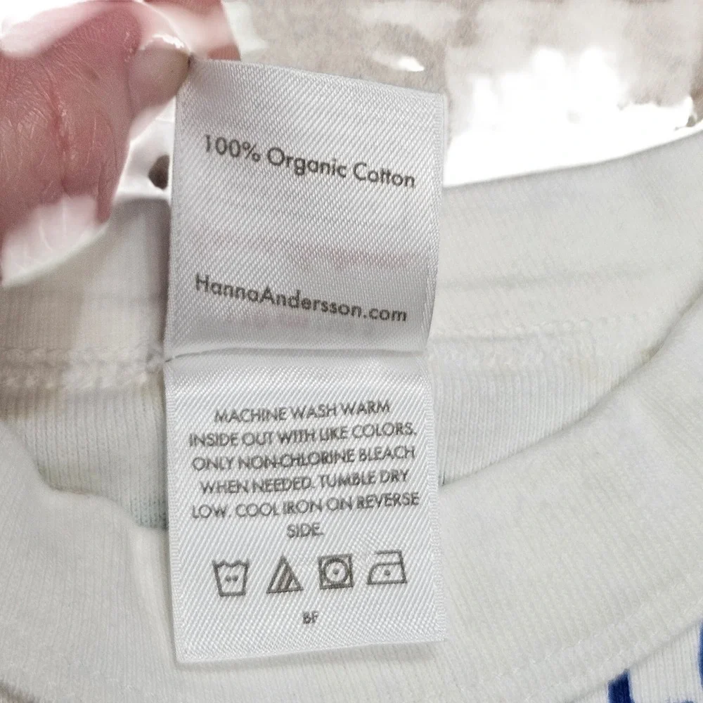 Hanna Andersson Kids Pajamas Set Long Sleeve US 5 Rainbow Loved Organic Cotton‎
